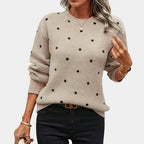 Darielle | Sophisticated Polka Dot Knitted Sweater