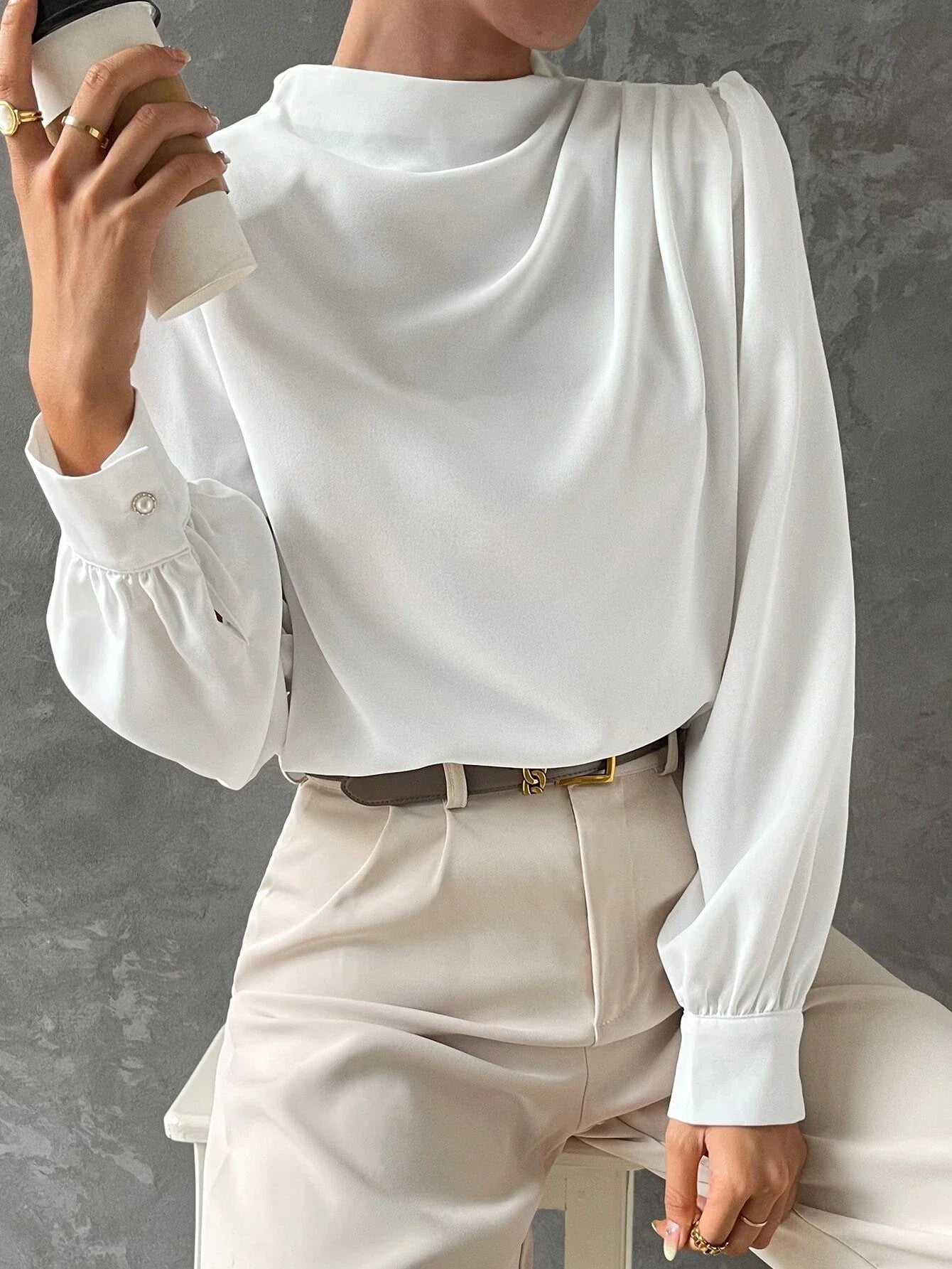 Marisol | Stylish Bishop Sleeve Blouse for Women