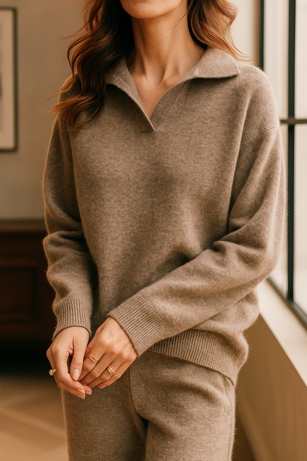 Nerissa | Polo Knit Set