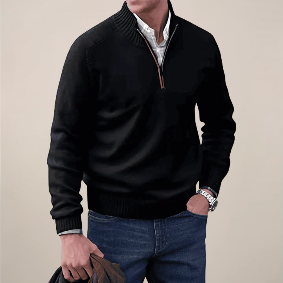 Wilm | Men’s Spring Half-Zipped Knit Sweater
