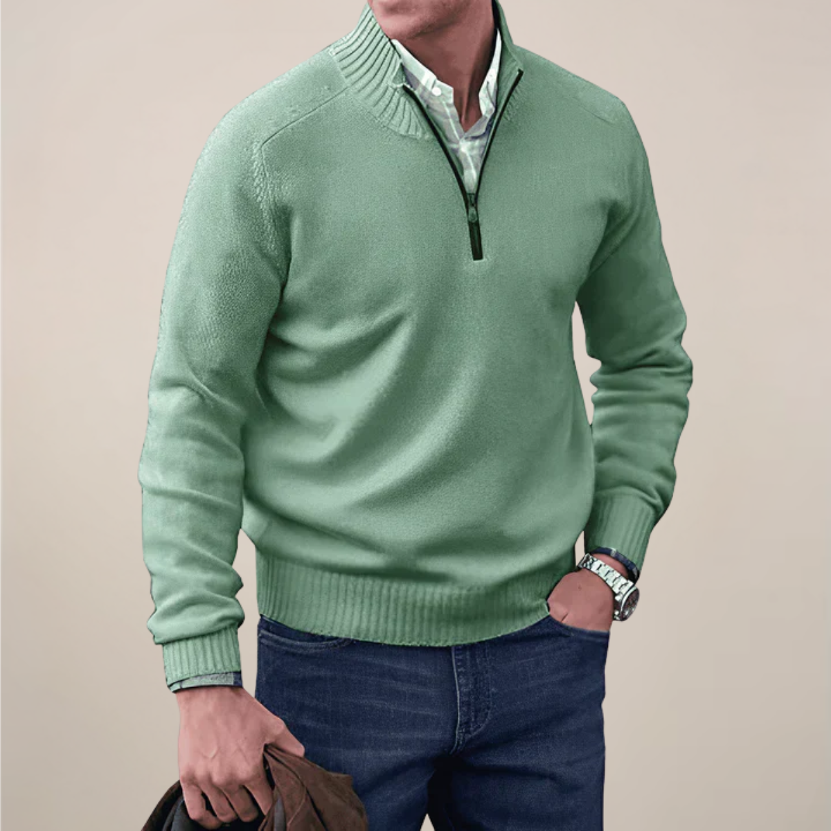Wilm | Men’s Spring Half-Zipped Knit Sweater