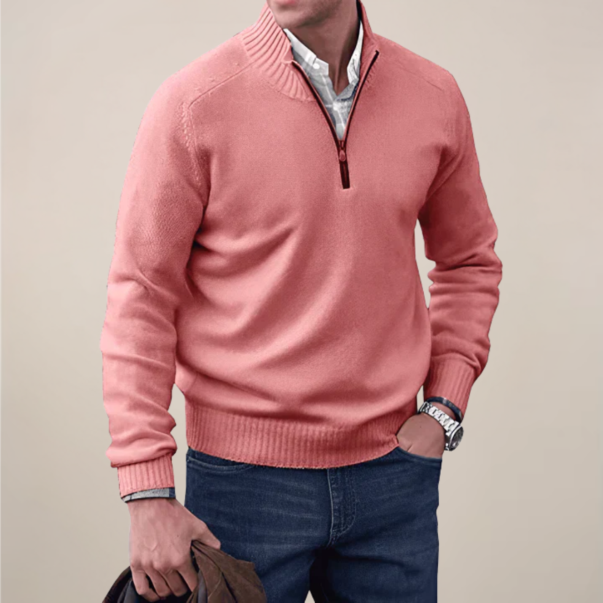Wilm | Men’s Spring Half-Zipped Knit Sweater
