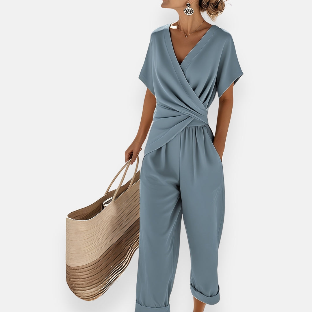 Lyra | Draped Knot Jumpsuit