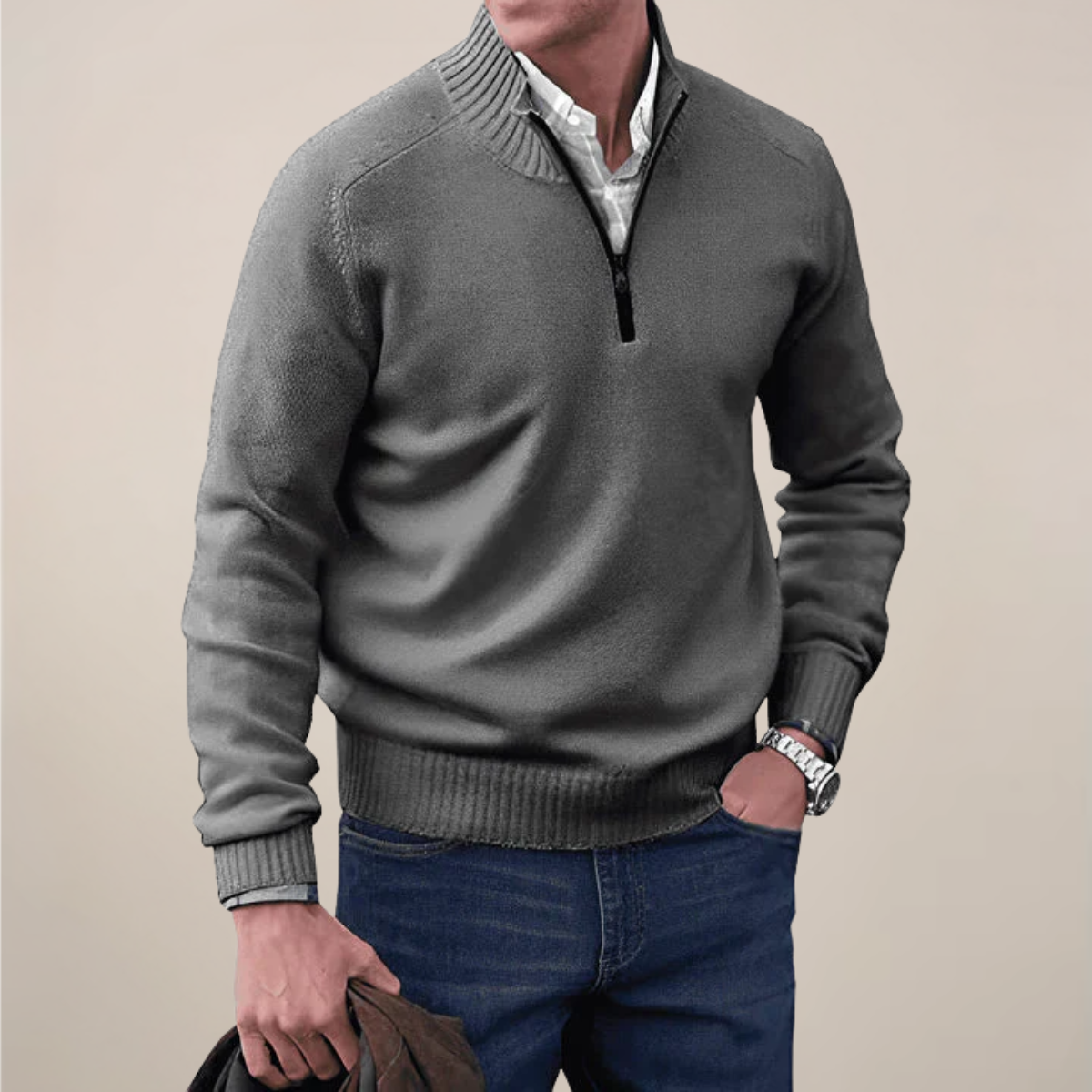 Wilm | Men’s Spring Half-Zipped Knit Sweater