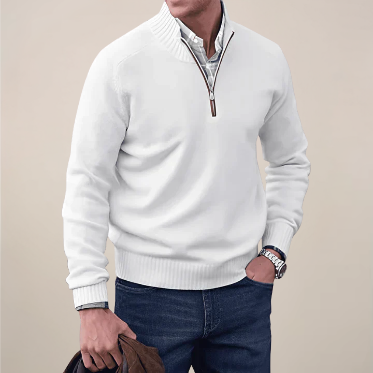 Wilm | Men’s Spring Half-Zipped Knit Sweater