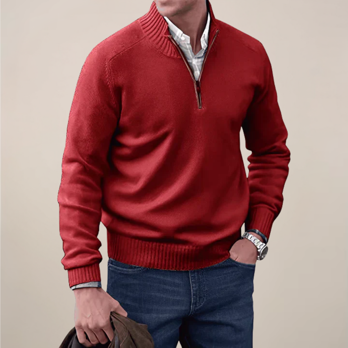 Wilm | Men’s Spring Half-Zipped Knit Sweater