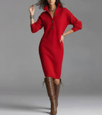 Isaline | Classic Winter Button Dress