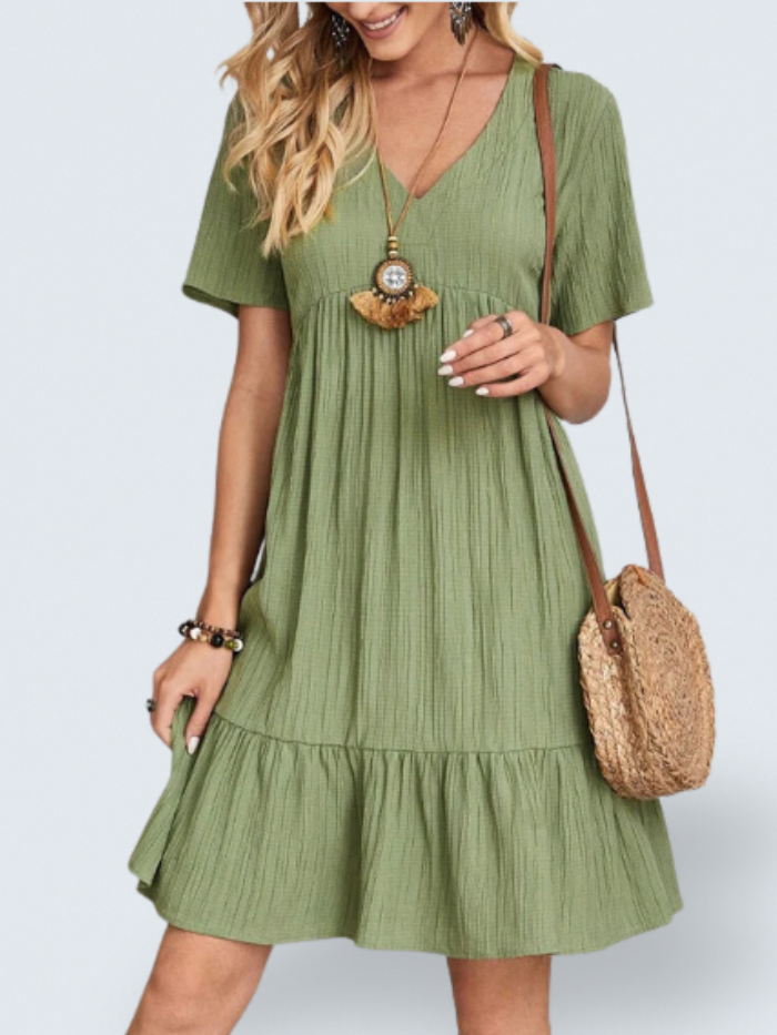 Solenne™ | Bohemian-Style Relaxed Dress