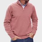Luca | Italian cashmere-look sweater for men with zipper.