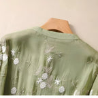 EMILIE | COTTON TOP WITH EMBROIDERED FLOWERS