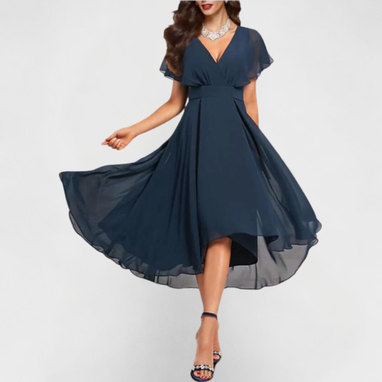 Catalina | Flowing V-Neck Dress