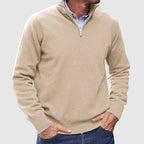 Luca | Italian cashmere-look sweater for men with zipper.