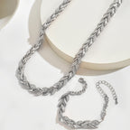 Vivette | Elegant Linked Leaf Necklace Set