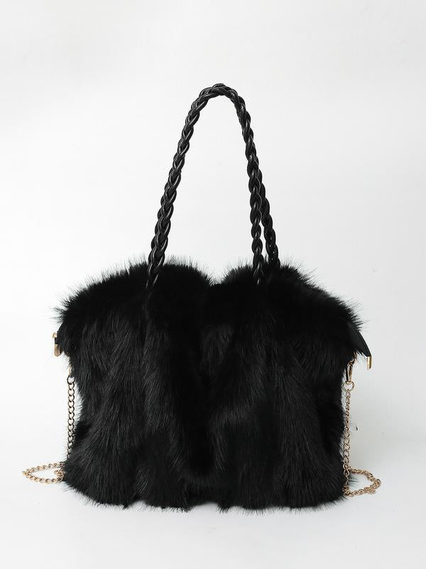 Beth | Plush Velvet Shoulder Tote