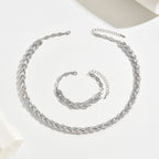 Vivette | Elegant Linked Leaf Necklace Set