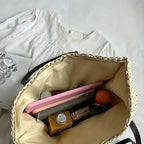 Woven Straw Tote Bag | Oversized Shoulder Bag