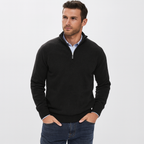 Luca | Italian cashmere-look sweater for men with zipper.