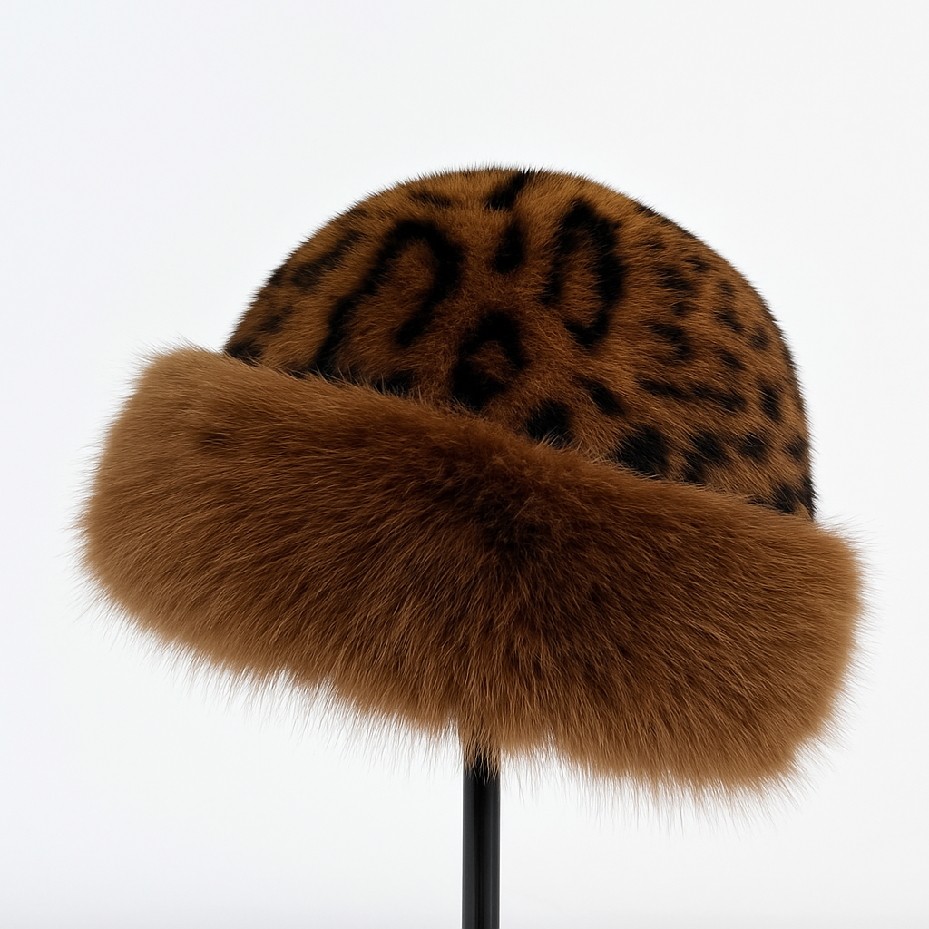 Calista | Leopard Print Faux Fur Hat