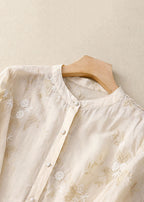 Kourtney™ | Chic Blouse with Embroidered Accents
