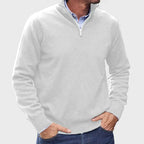 Luca | Italian cashmere-look sweater for men with zipper.