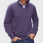Luca | Italian cashmere-look sweater for men with zipper.