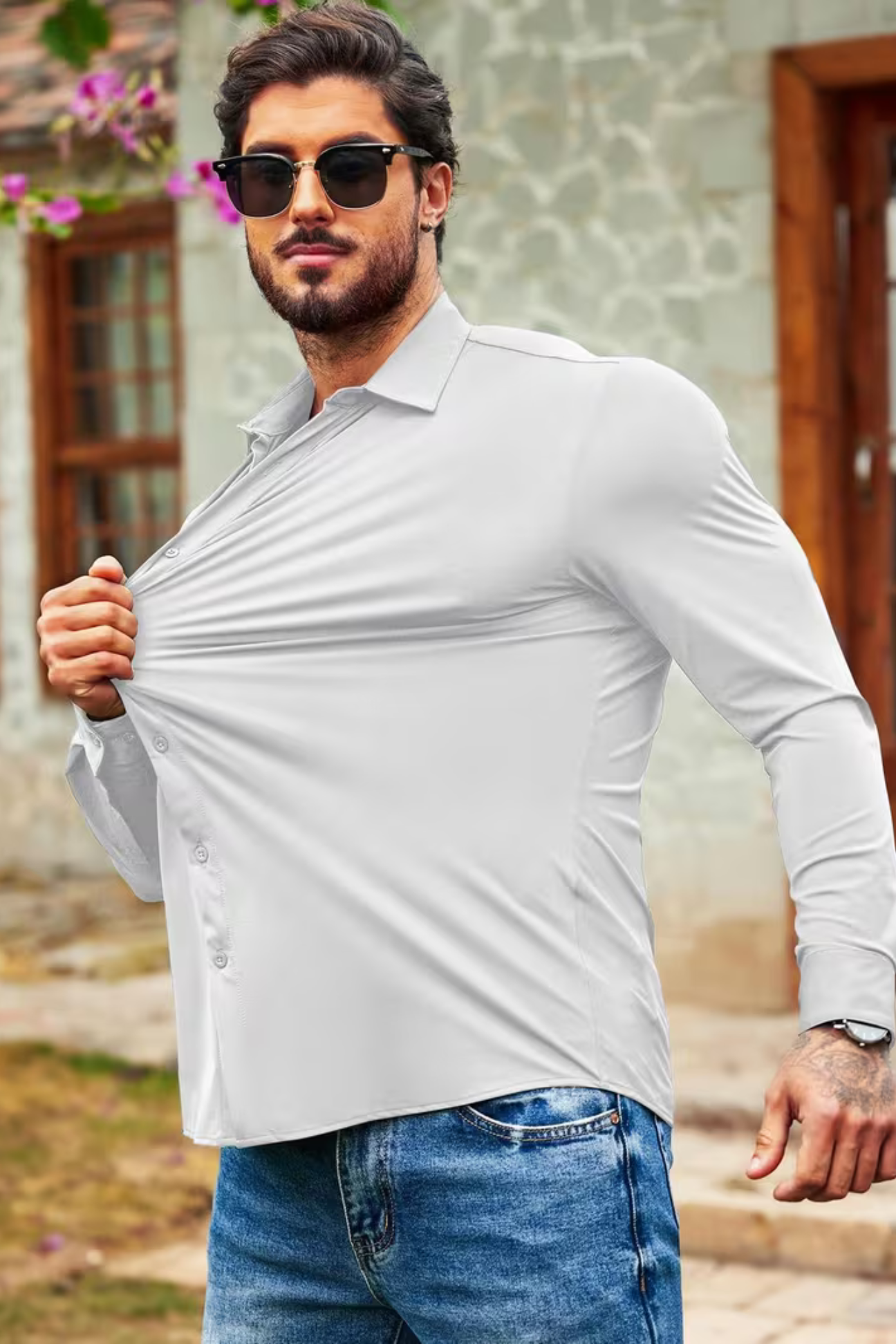Cassian | Signature Muscle Fit Shirt – White