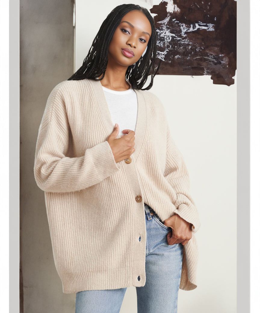 Eve | Women’s Winter Knit Casual Button Up  Cardigan