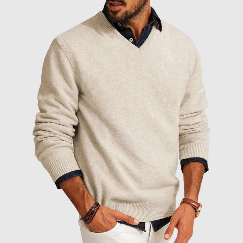 Benny | Lightweight Everyday V-Neck Men's Sweater