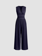 Selenae | Chic Sleeveless Wide-Leg Jumpsuit