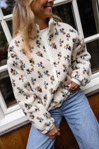 Emma | Fleece Ecru Floral