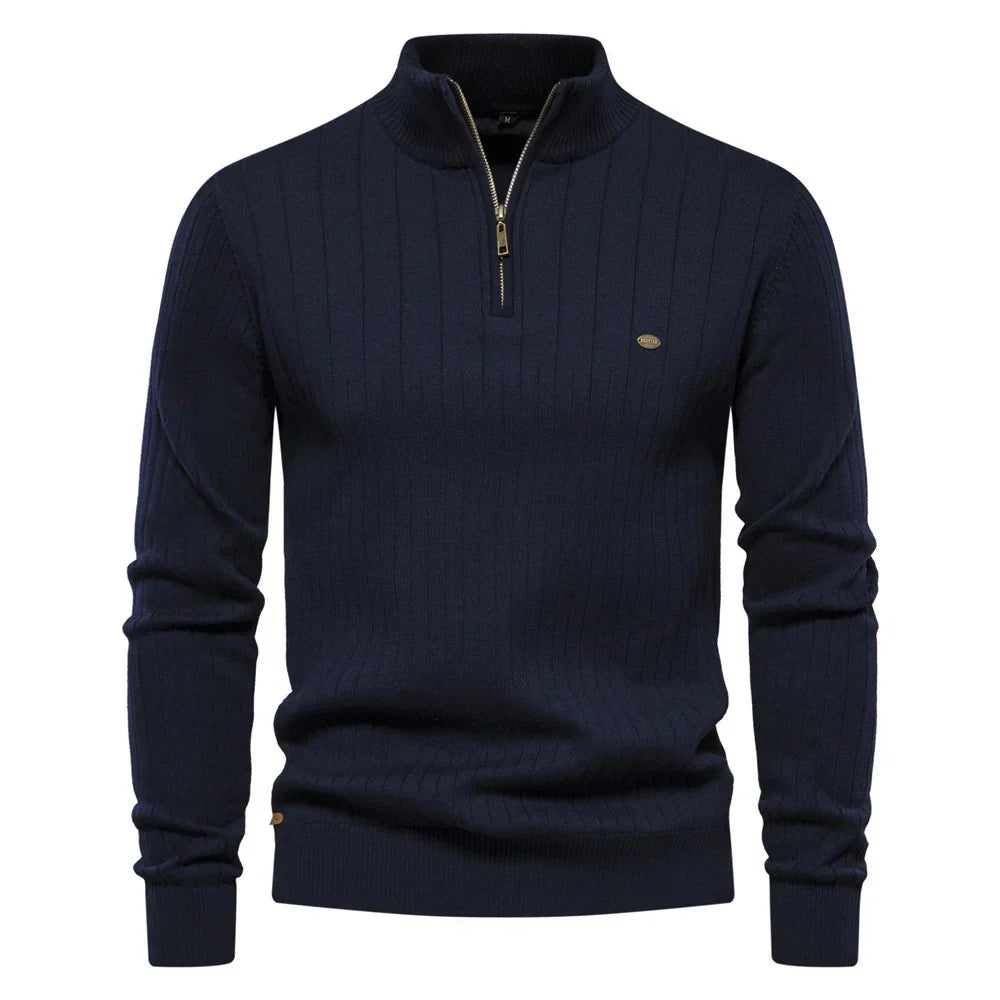 Aloïs | Men's winter sweater with zipped neck and optimal warmth