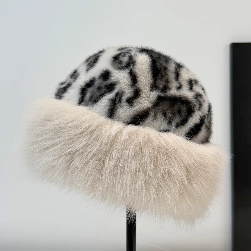 Calista | Leopard Print Faux Fur Hat