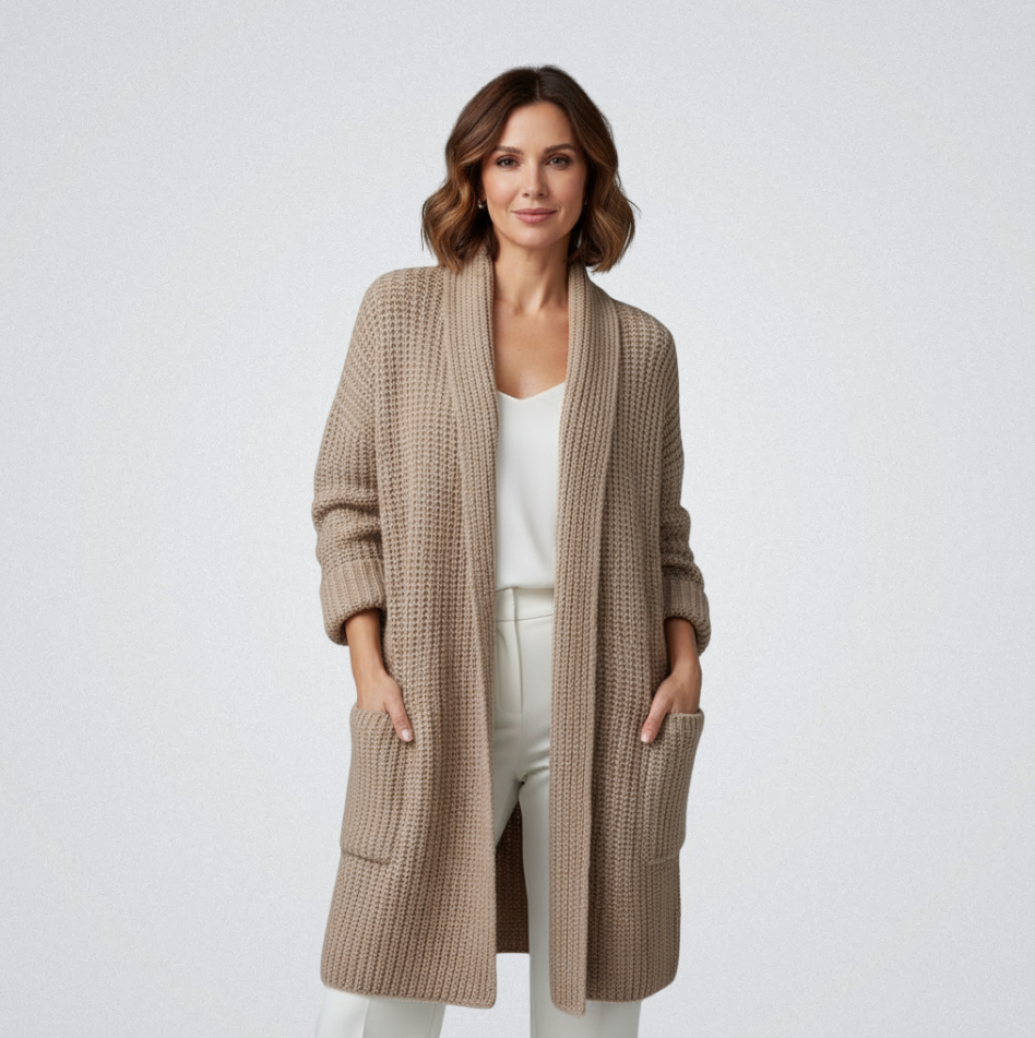 Kiandra | Knitted Wool-look Cardigan With Pockets