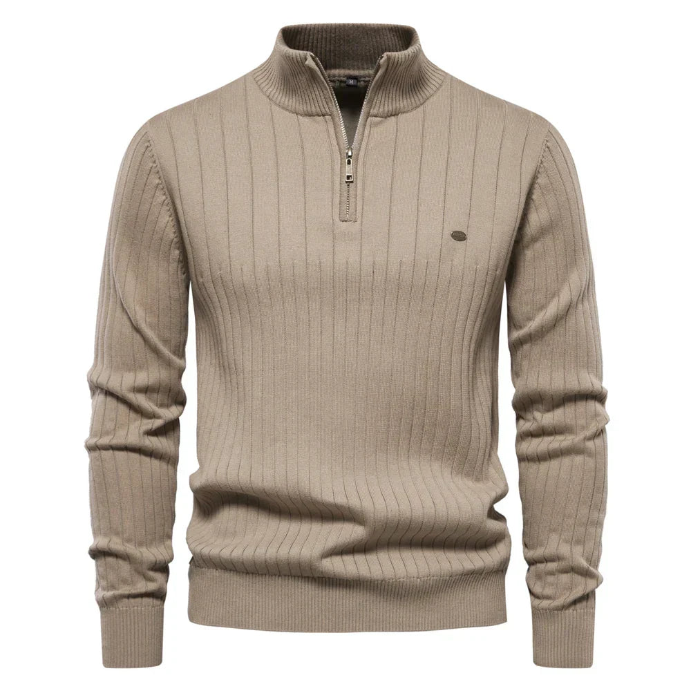 Aloïs | Men's winter sweater with zipped neck and optimal warmth