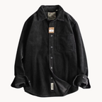 Zach | Men’s Casual Brown Corduroy Long Sleeve Shirt