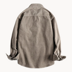 Zach | Men’s Casual Brown Corduroy Long Sleeve Shirt