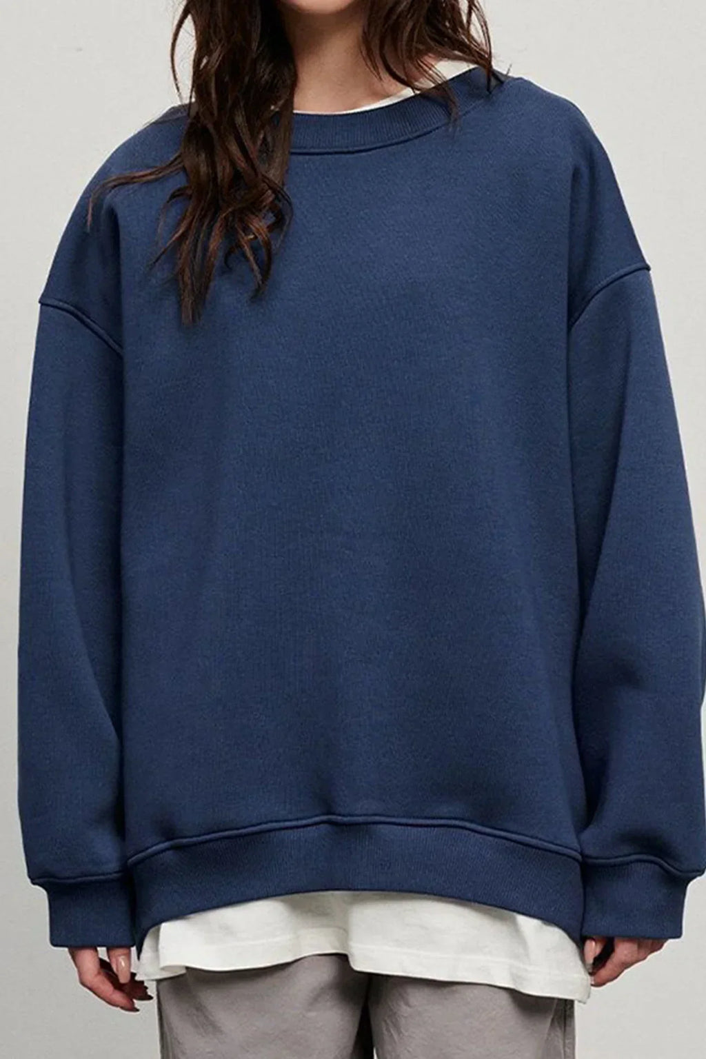 Zara | Oversize Sweatshirt with Crew Neckline