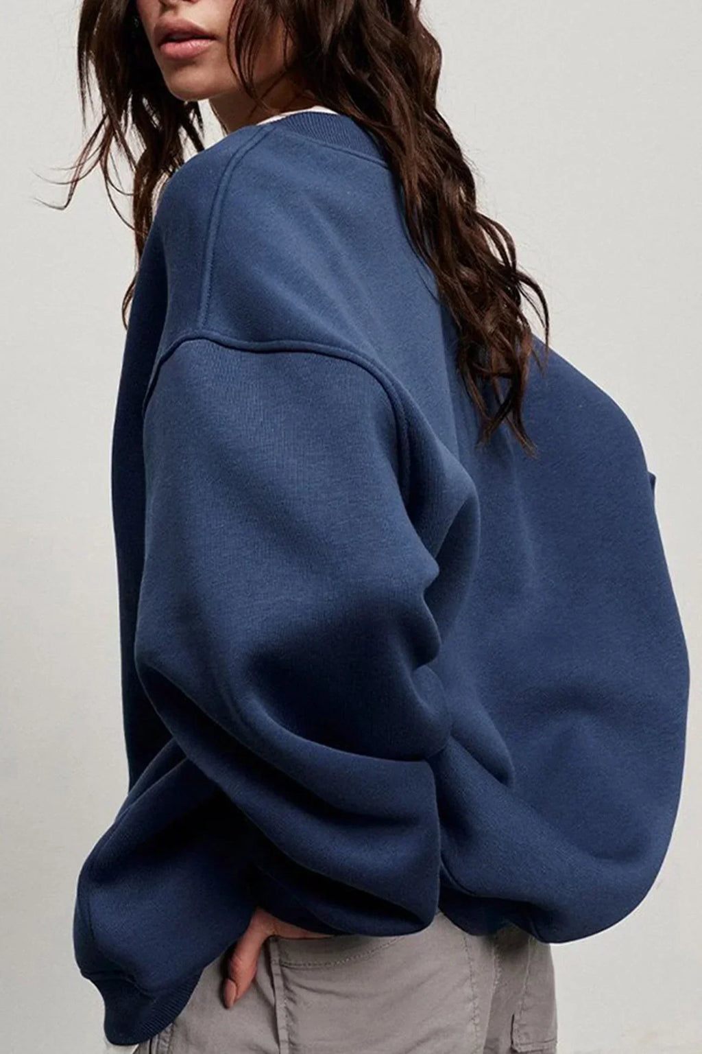 Zara | Oversize Sweatshirt with Crew Neckline