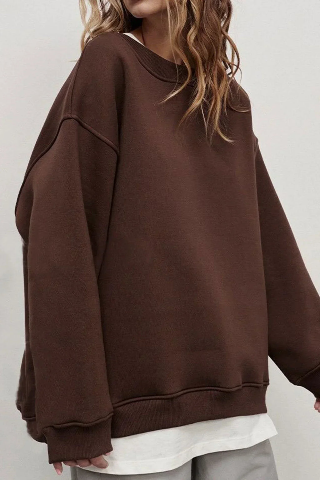 Zara | Oversize Sweatshirt with Crew Neckline