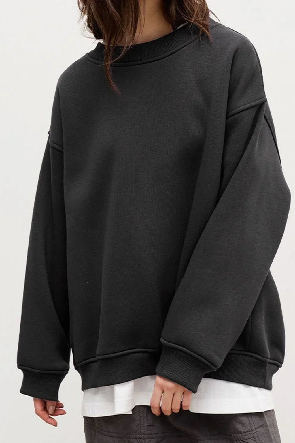 Zara | Oversize Sweatshirt with Crew Neckline
