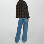 Jessy | Warm Checked Jacket Women with Soft Faux Fur Collar