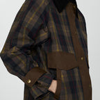 Jessy | Warm Checked Jacket Women with Soft Faux Fur Collar