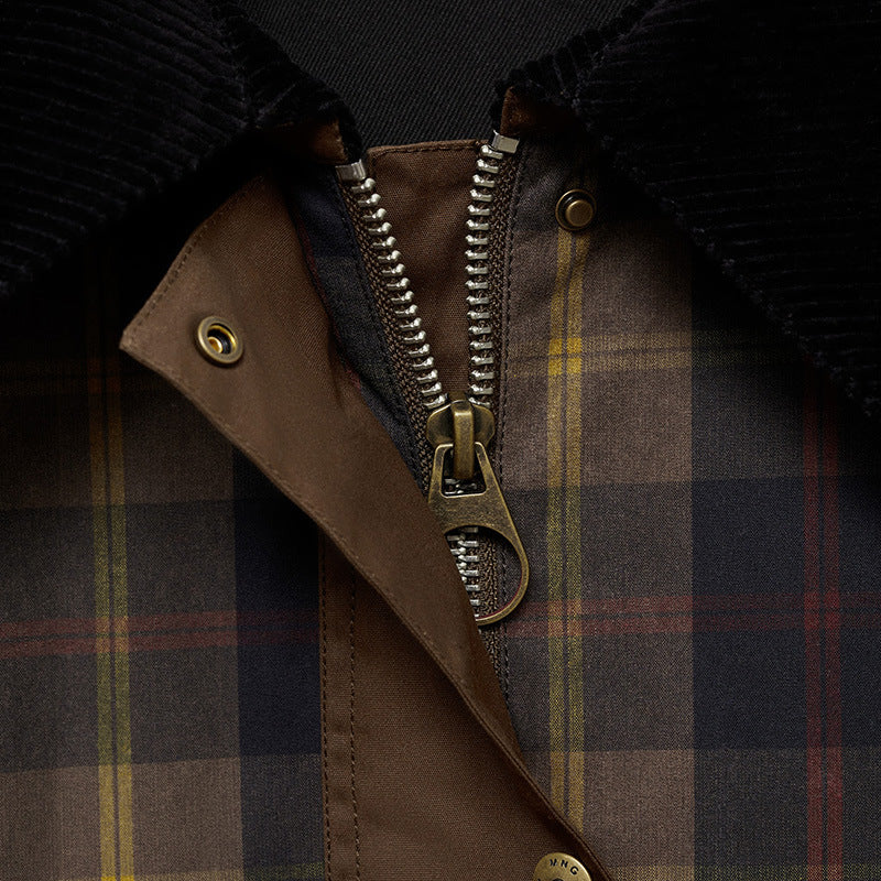 Jessy | Warm Checked Jacket Women with Soft Faux Fur Collar