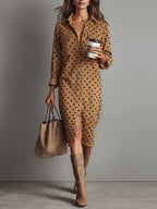 Claudia | Polka Dot Midi Dress