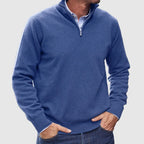 Luca | Italian cashmere-look sweater for men with zipper.