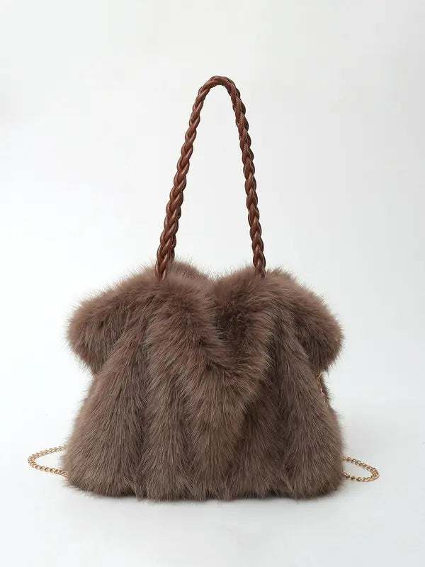 Beth | Plush Velvet Shoulder Tote