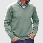 Luca | Italian cashmere-look sweater for men with zipper.