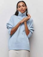 Ciara | Oversized Ribbed Turtleneck Sweater for Women