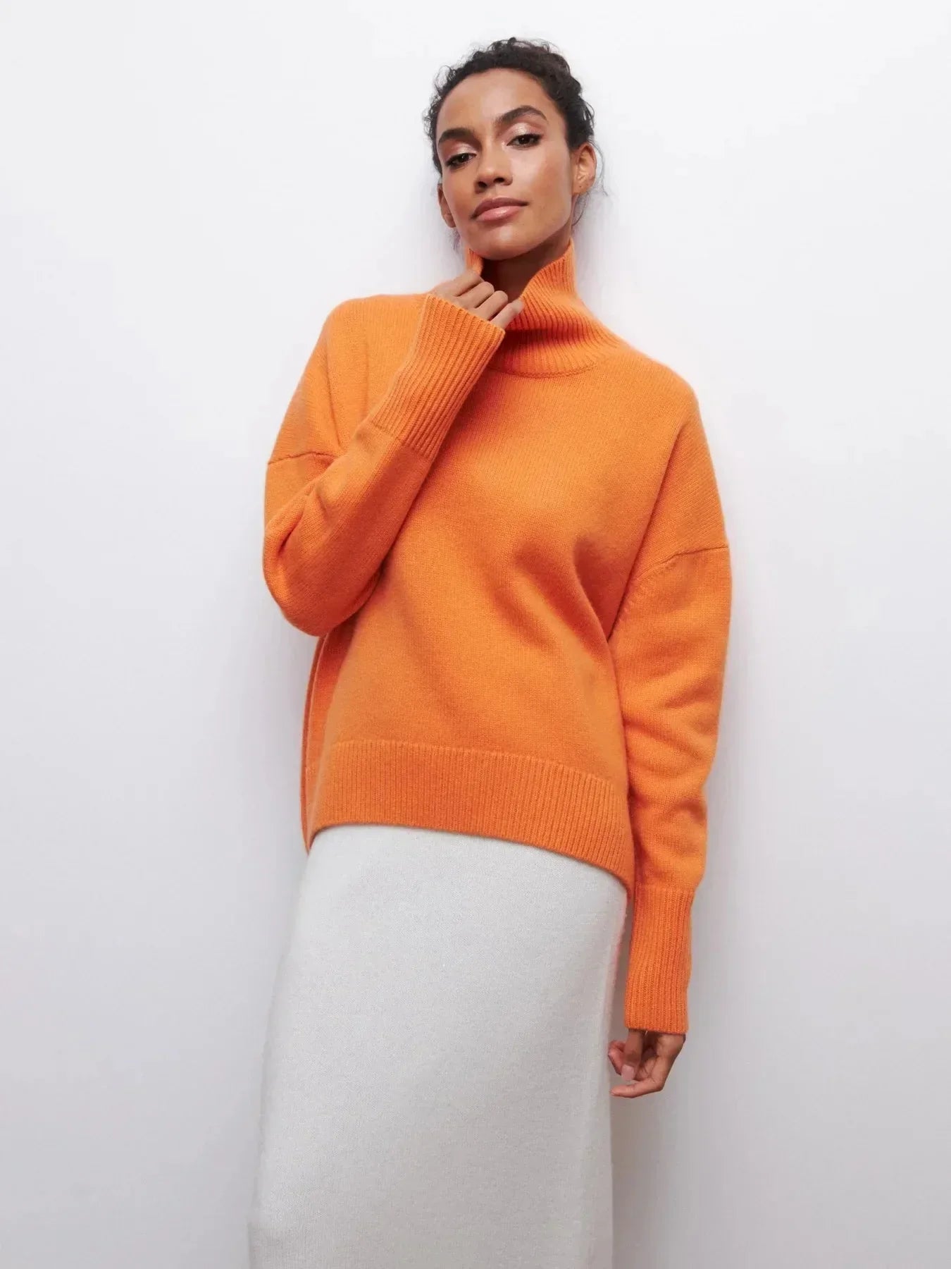 Ciara | Oversized Ribbed Turtleneck Sweater for Women
