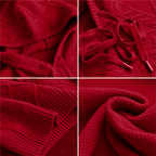 Ebony | Cable Knit Hoodie Sweater